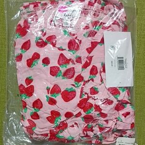 Betsey Johnson Pink Skirt Set with Red Strawberry Print